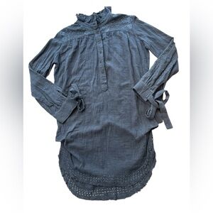 One x Oneteaspoon Cotton High Neck Tunic Top